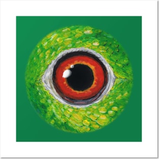 Amazon parrot eye Posters and Art